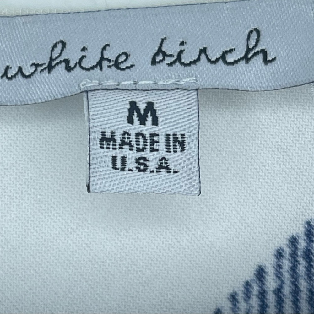 White Birch Navy White Gingham Plaid Sleeveless Tunic Dress Flowy Pockets Med - Picture 11 of 12